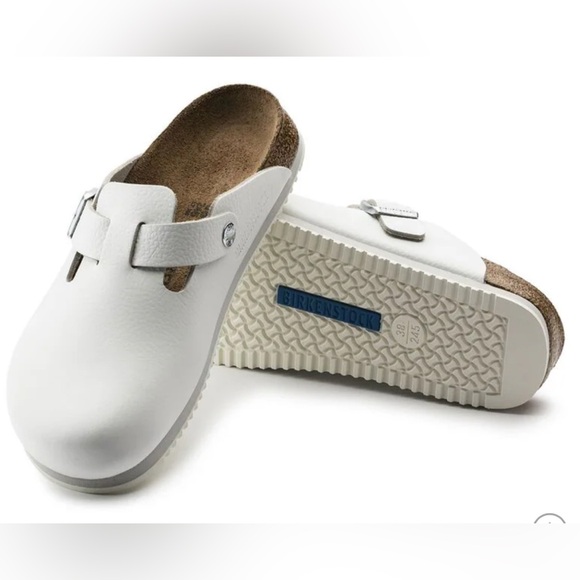 BIRKENSTOCK BOSTON BS SUPER GRIP CLOGS IN WHITE 36 5 - Picture 6 of 11
